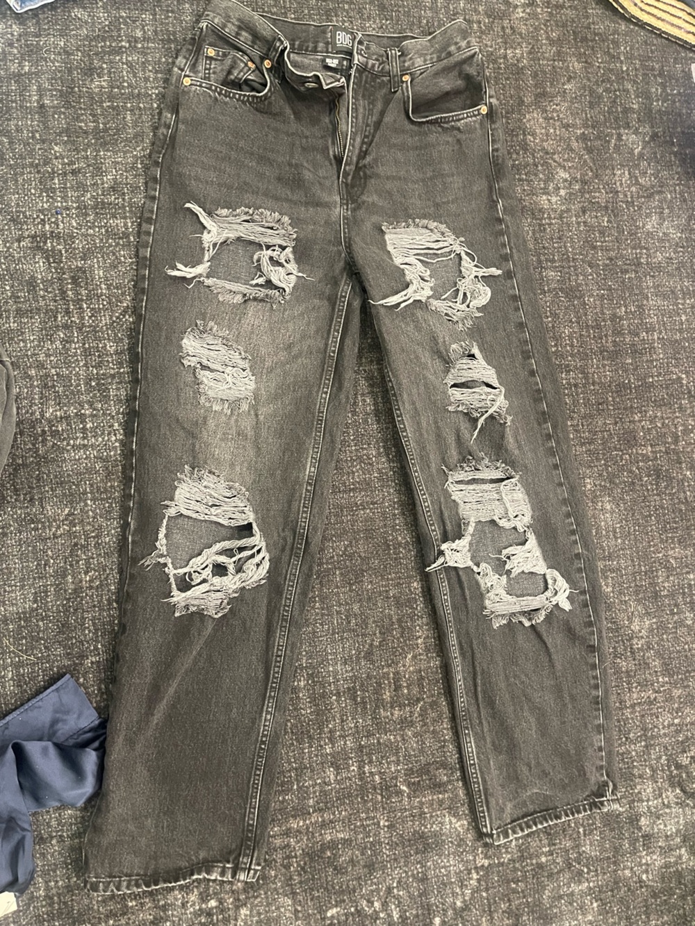 BDG Black Ripped High-Rise Baggy Jeans